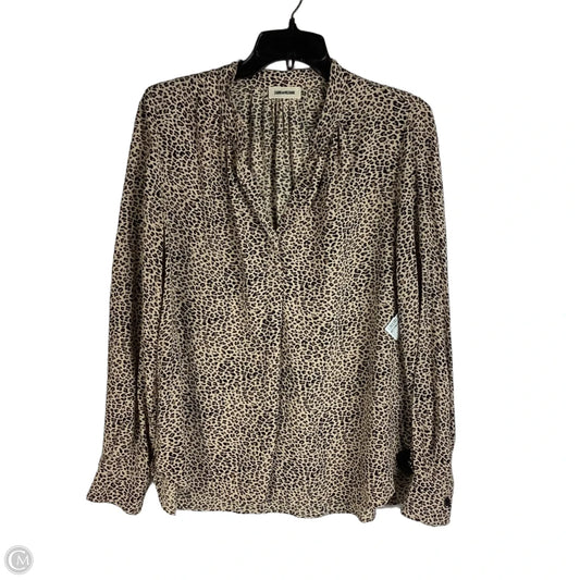 Top Long Sleeve By Zadig And Voltaire In Animal Print, Size: S