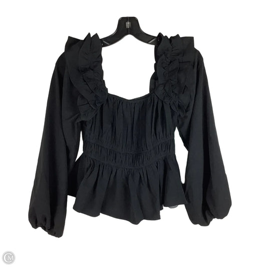 Top Long Sleeve By Entro In Black, Size: S