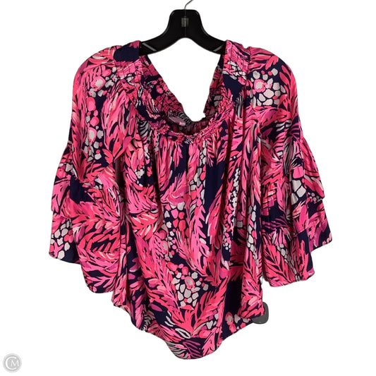 Top Long Sleeve Designer By Lilly Pulitzer In Pink, Size: M