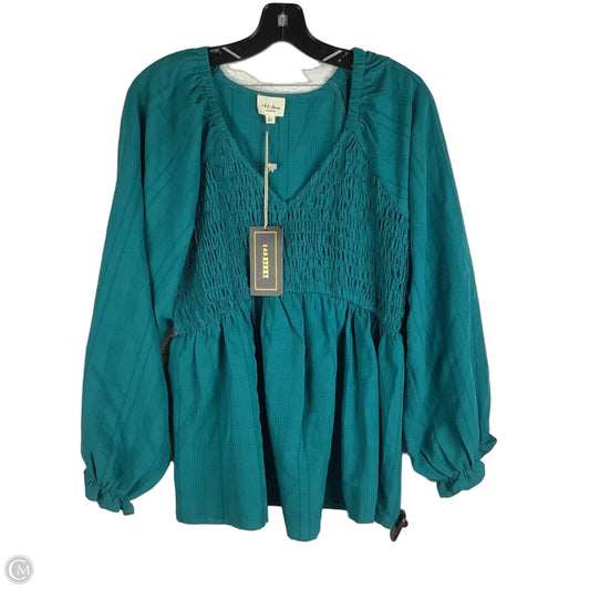 Top Long Sleeve By 143 Story In Green, Size: L