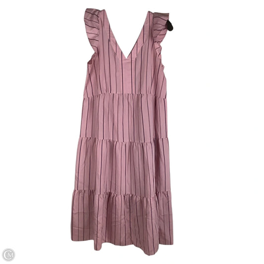 Dress Casual Midi By Loft In Pink, Size: S