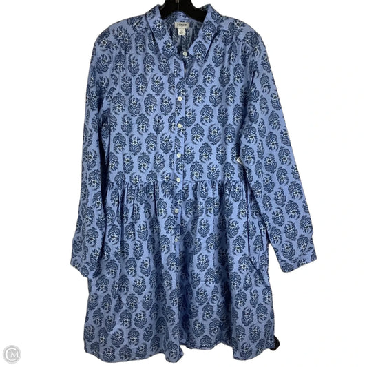 Dress Casual Midi By J. Crew In Blue, Size: 12