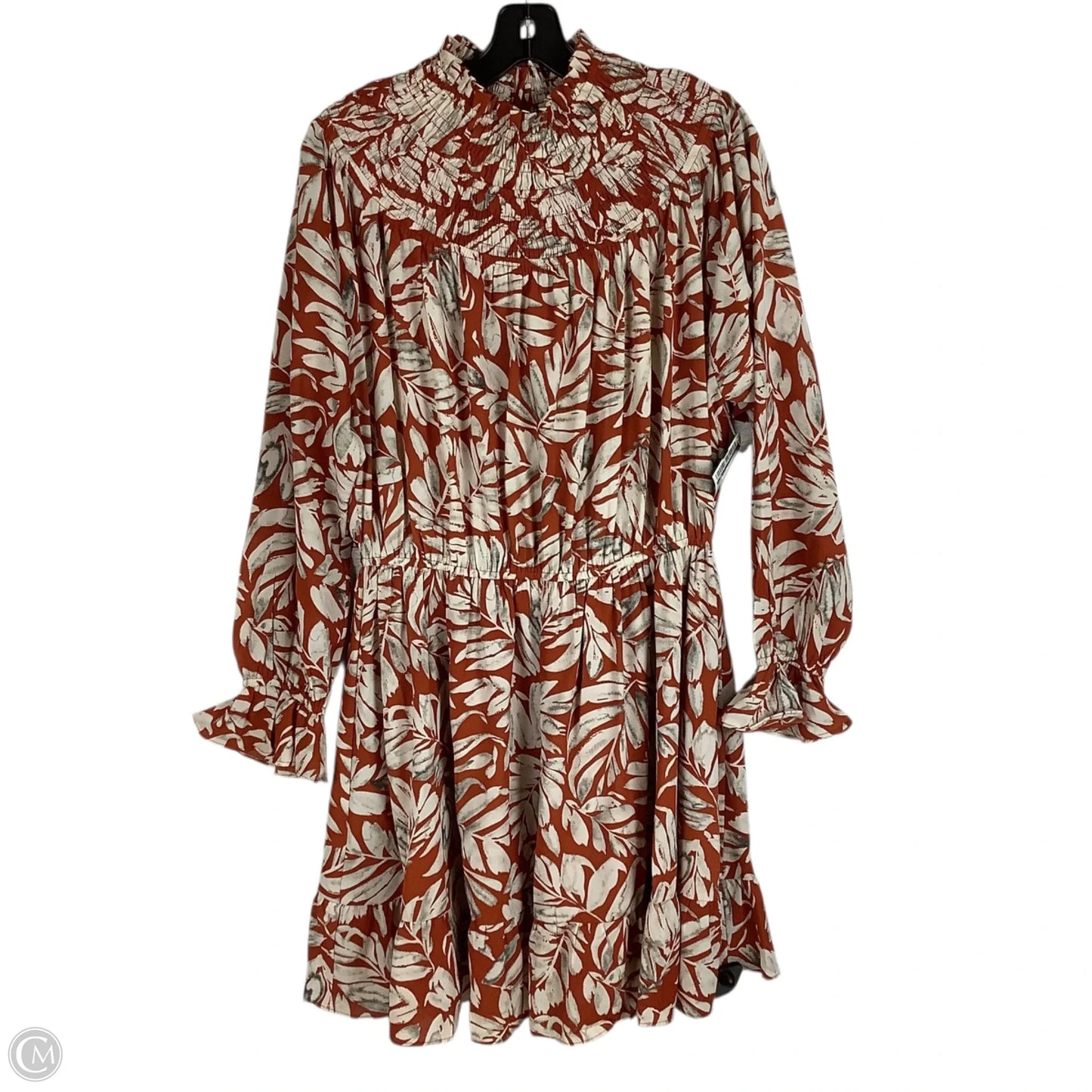 Dress Casual Midi By Cmc In Orange, Size: L