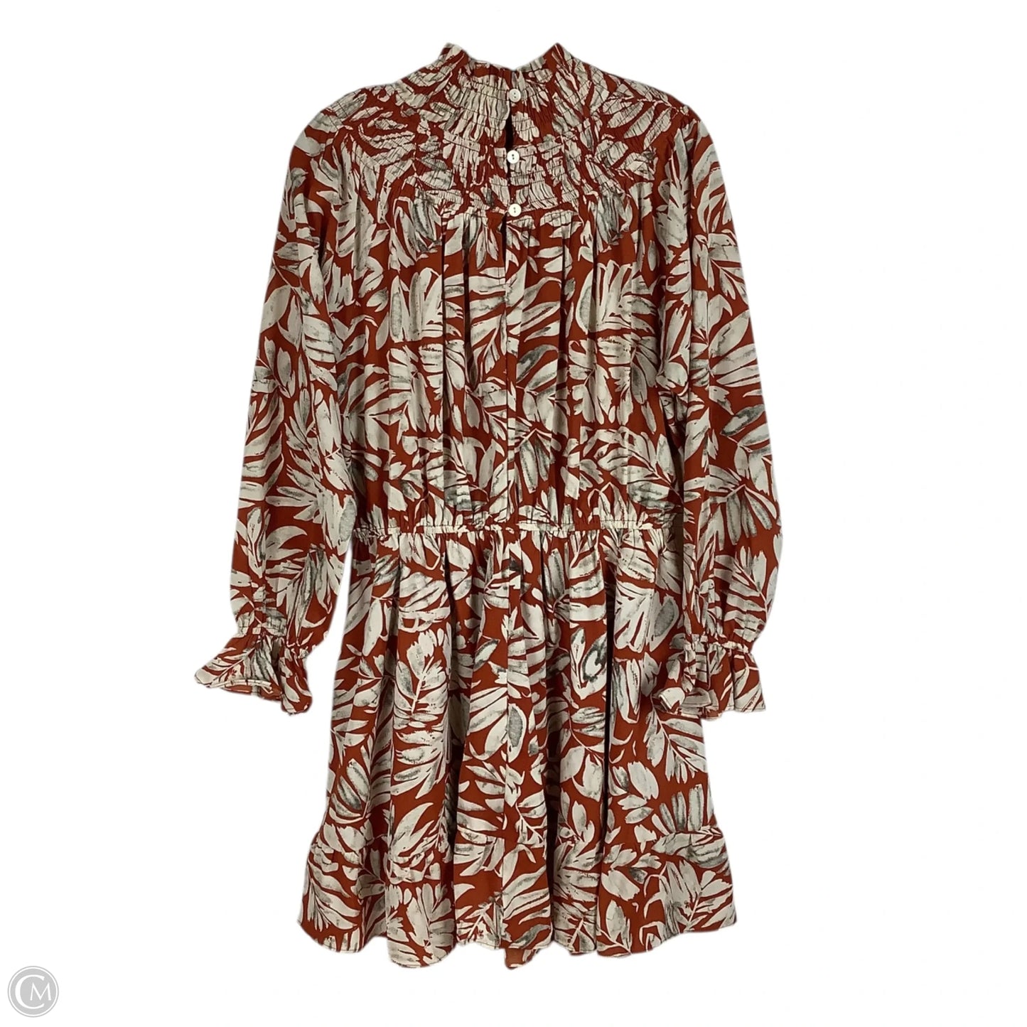 Dress Casual Midi By Cmc In Orange, Size: L