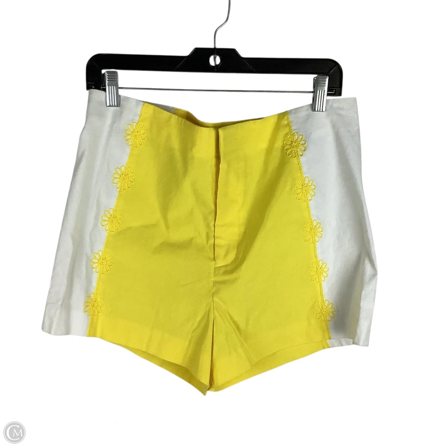 Shorts By Maeve In White & Yellow, Size: 14