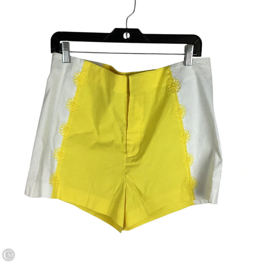 Shorts By Maeve In White & Yellow, Size: 14