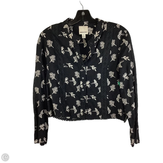 Top Long Sleeve By Industry In Black, Size: S