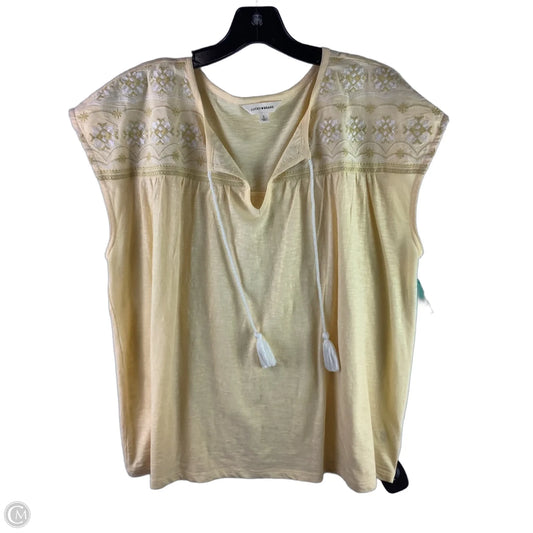 Top Sleeveless By Lucky & Blessed In Yellow, Size: L