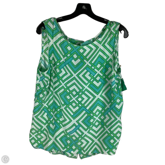Top Sleeveless By Sail To Sable In Green, Size: L