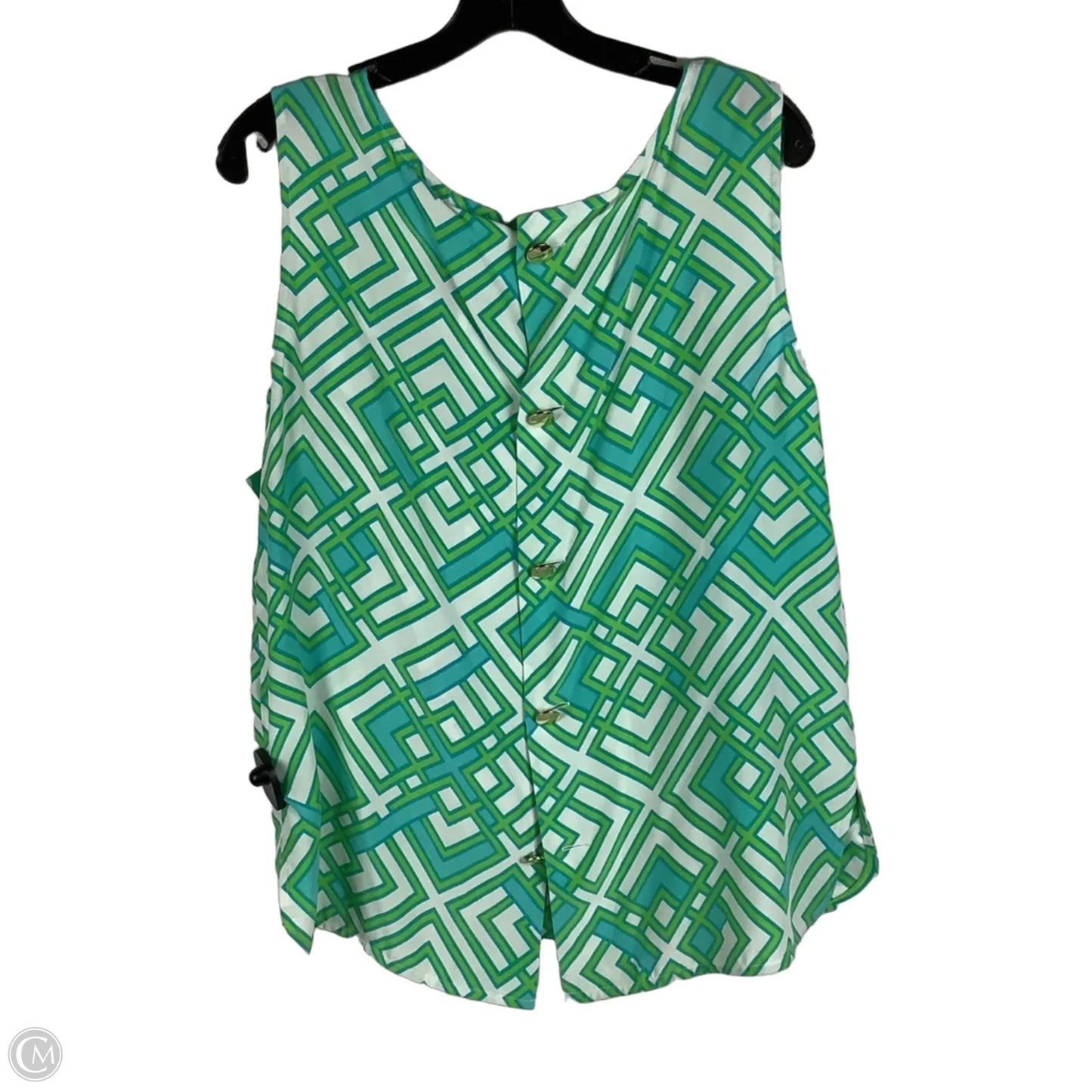 Top Sleeveless By Sail To Sable In Green, Size: L