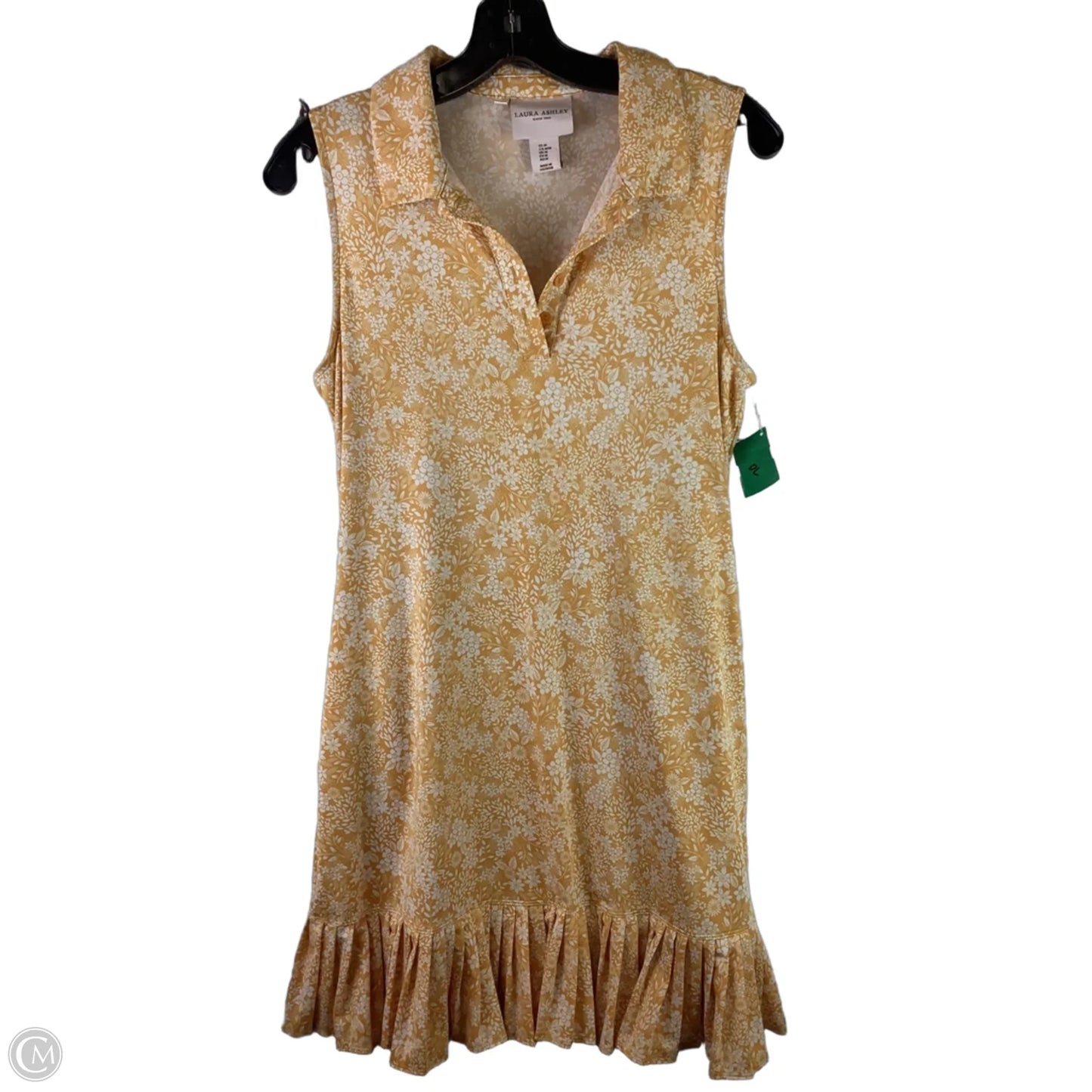 Dress Casual Short By Laura Ashley In Yellow, Size: M