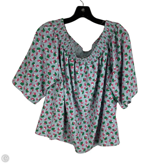 Top Short Sleeve By Michelle Mcdowell In Multi-colored, Size: L