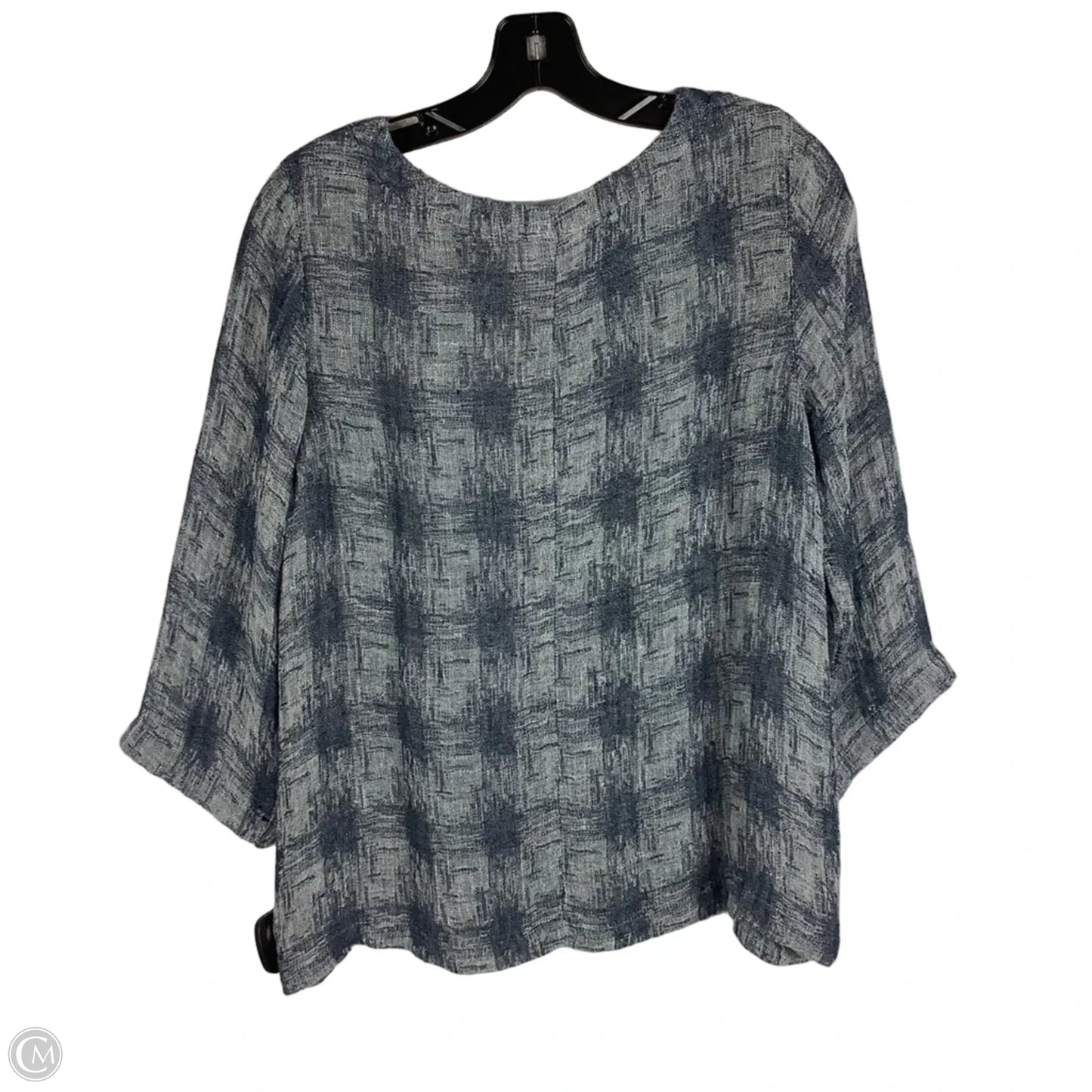 Top 3/4 Sleeve By J. Jill In Blue & Grey, Size: Xs