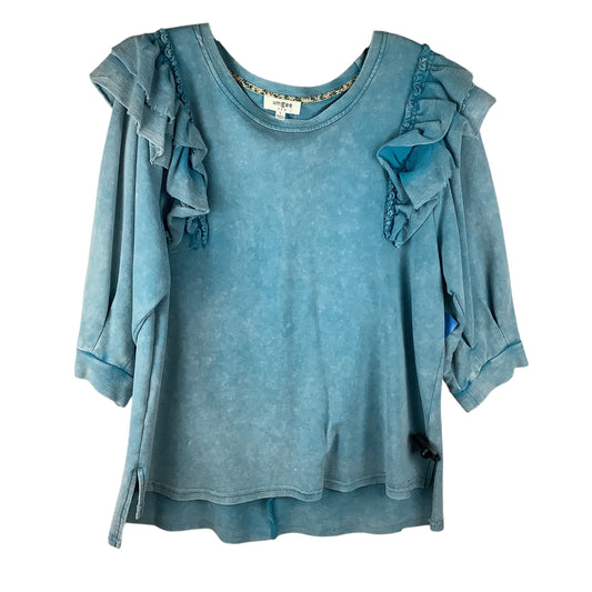 Top Long Sleeve By Umgee In Blue, Size: L