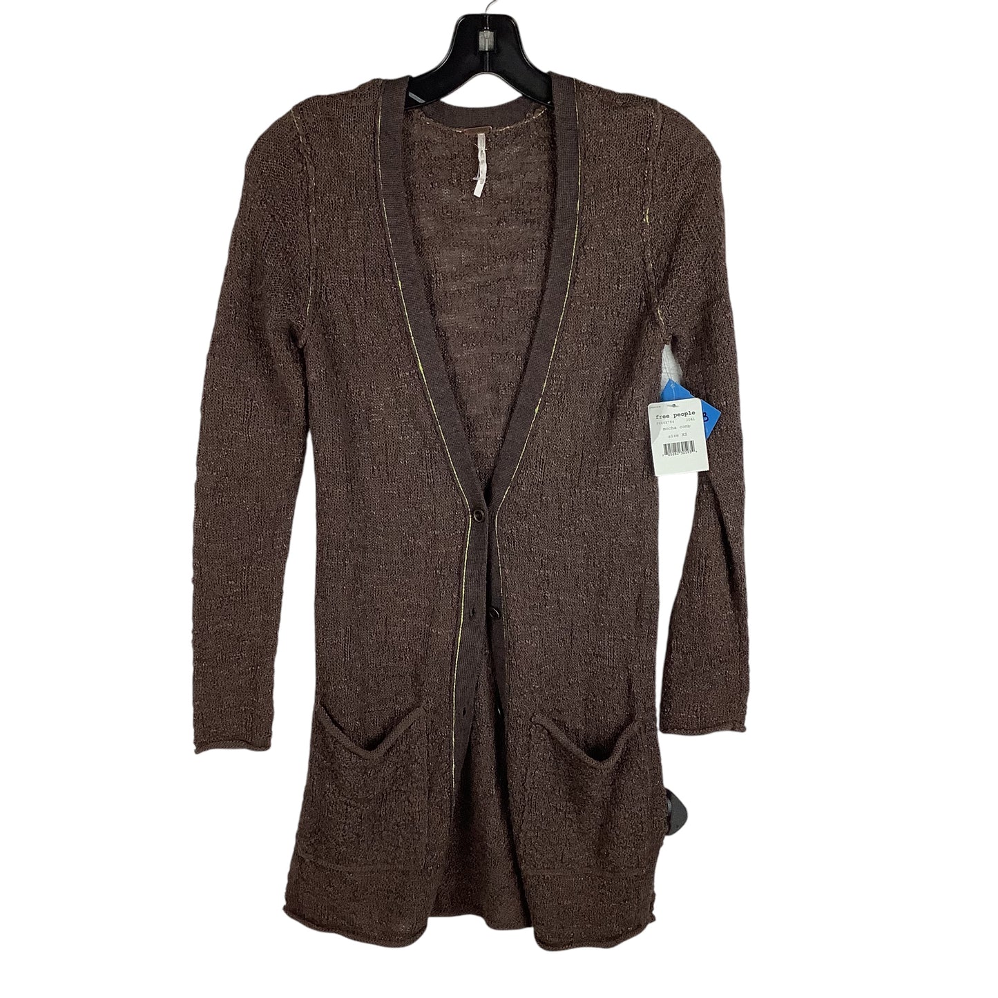 Sweater Cardigan By Free People In Brown, Size: Xs