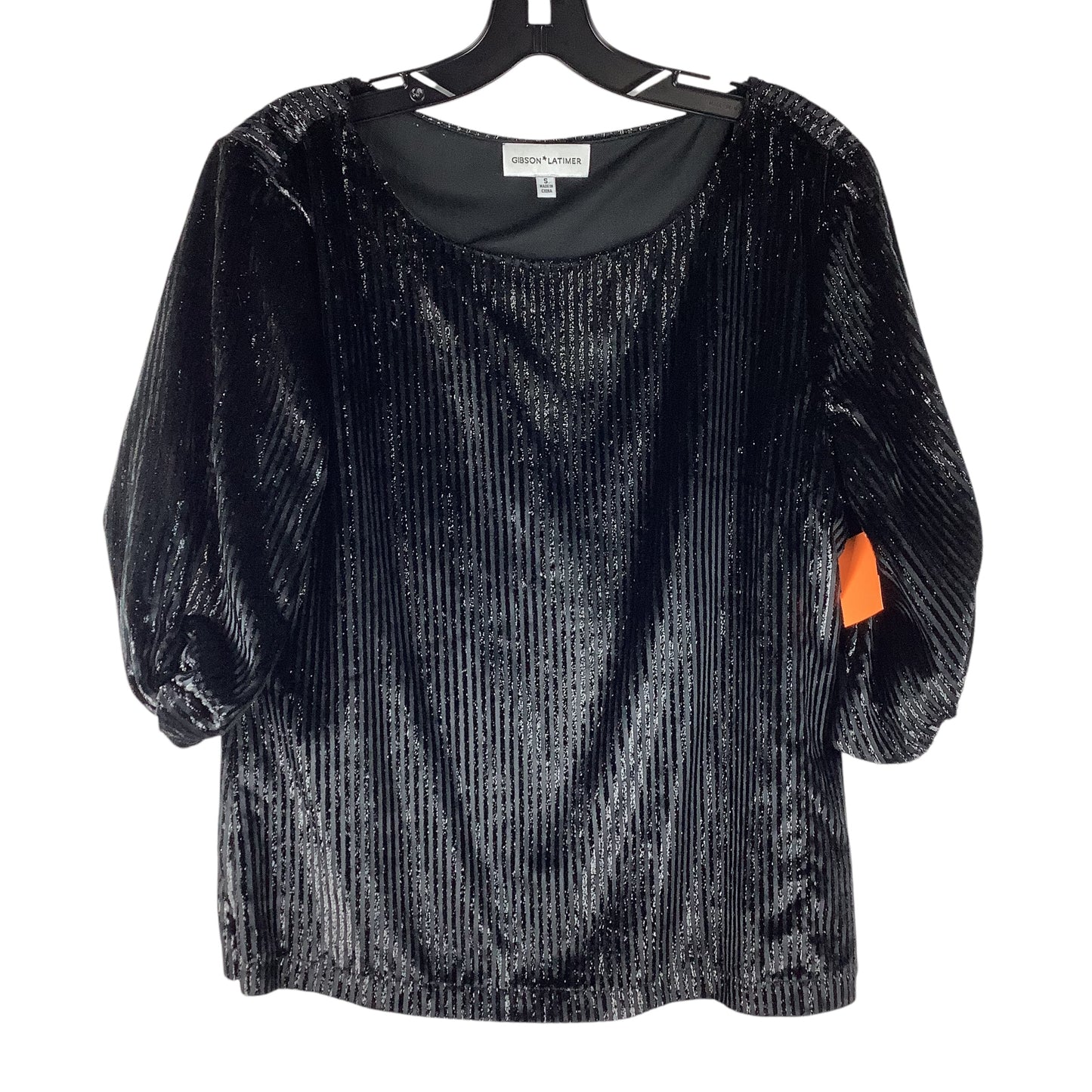 Top Long Sleeve By Gibson And Latimer In Black, Size: S