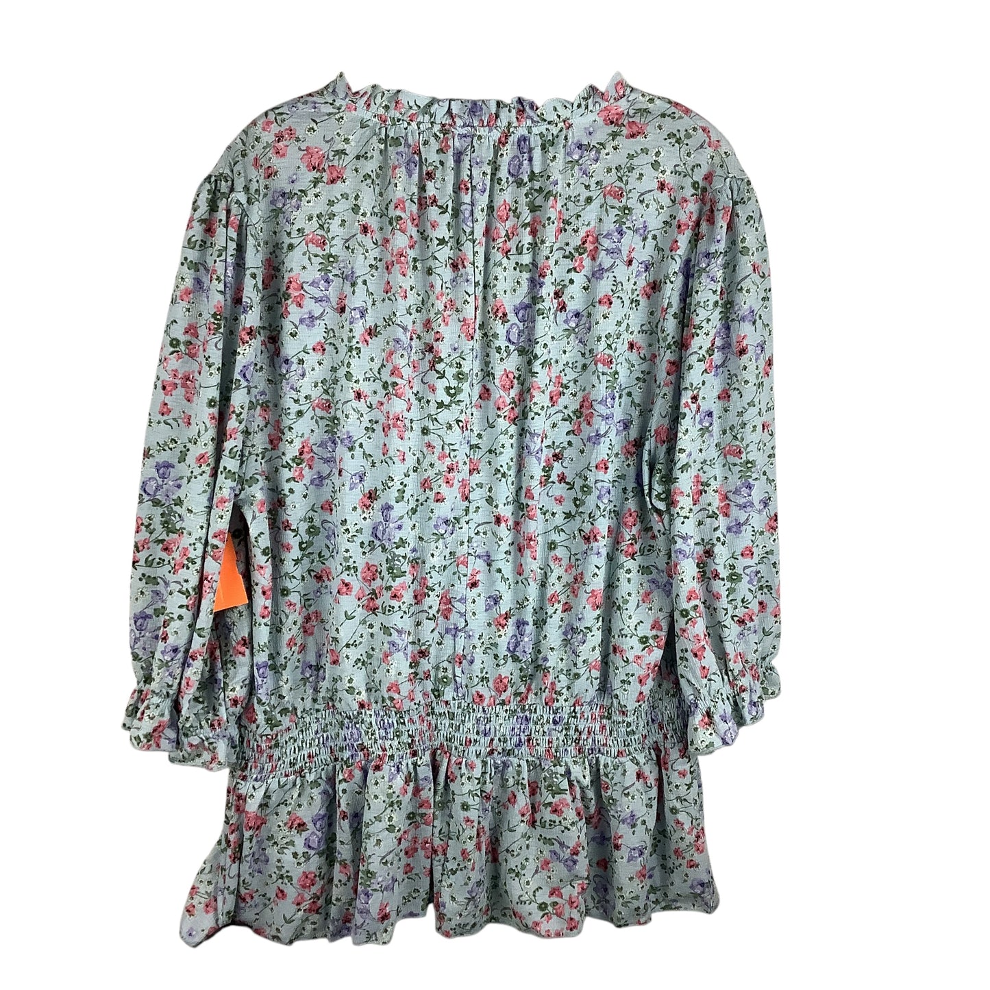 Top Long Sleeve By Melloday In Floral Print, Size: 1x