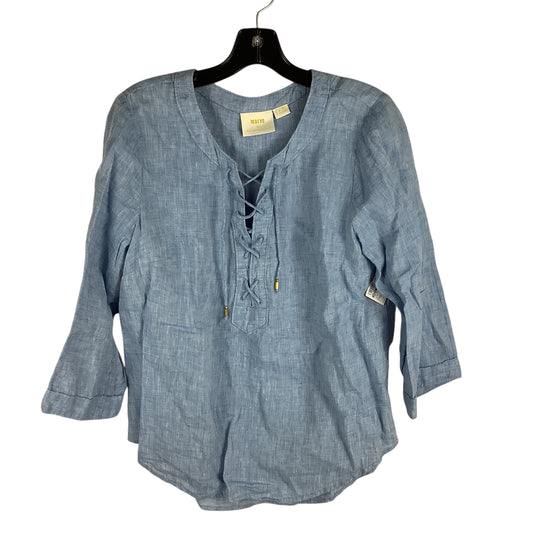 Top Short Sleeve By Maeve In Blue, Size: M (12)