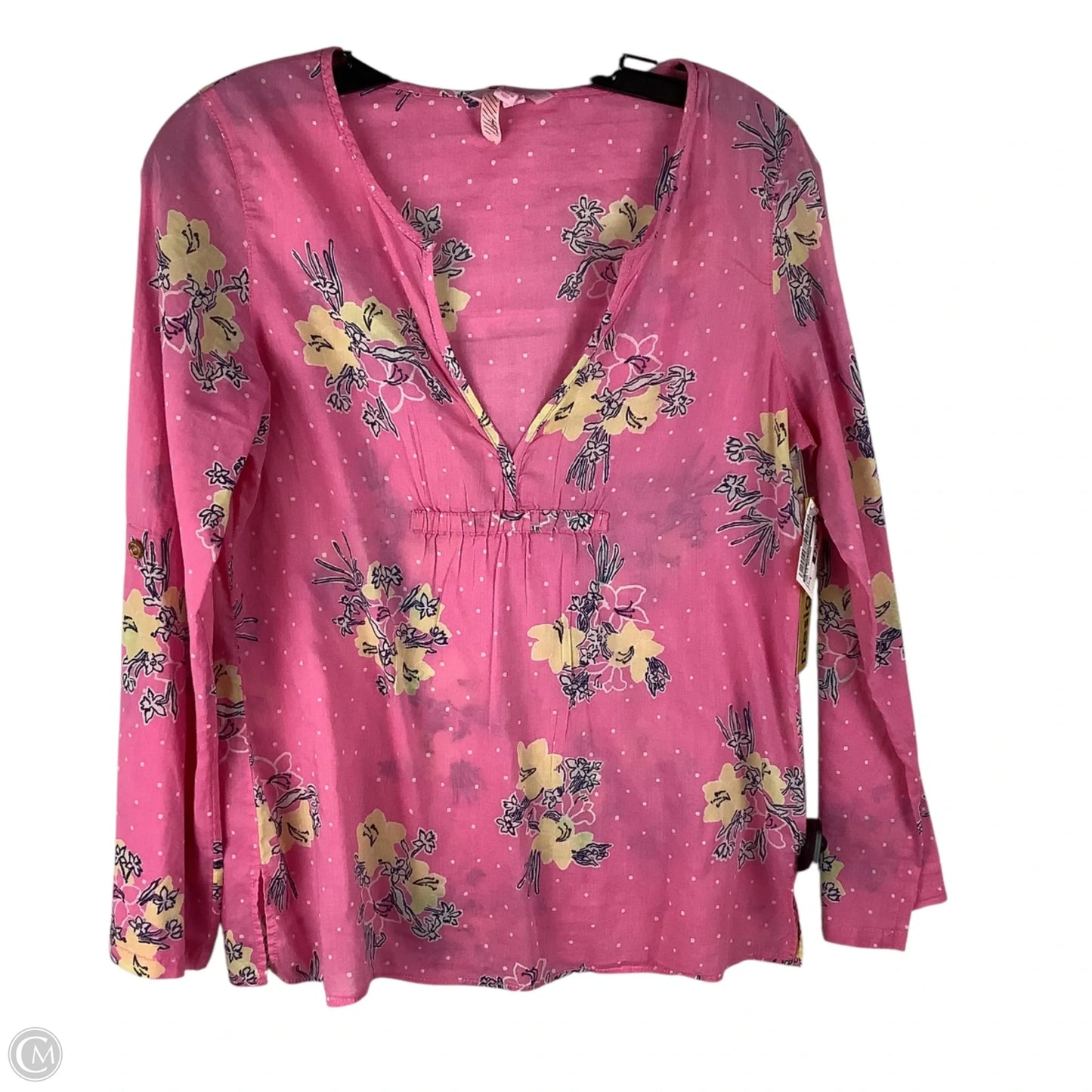 Top Long Sleeve Designer By Lilly Pulitzer In Pink, Size: S