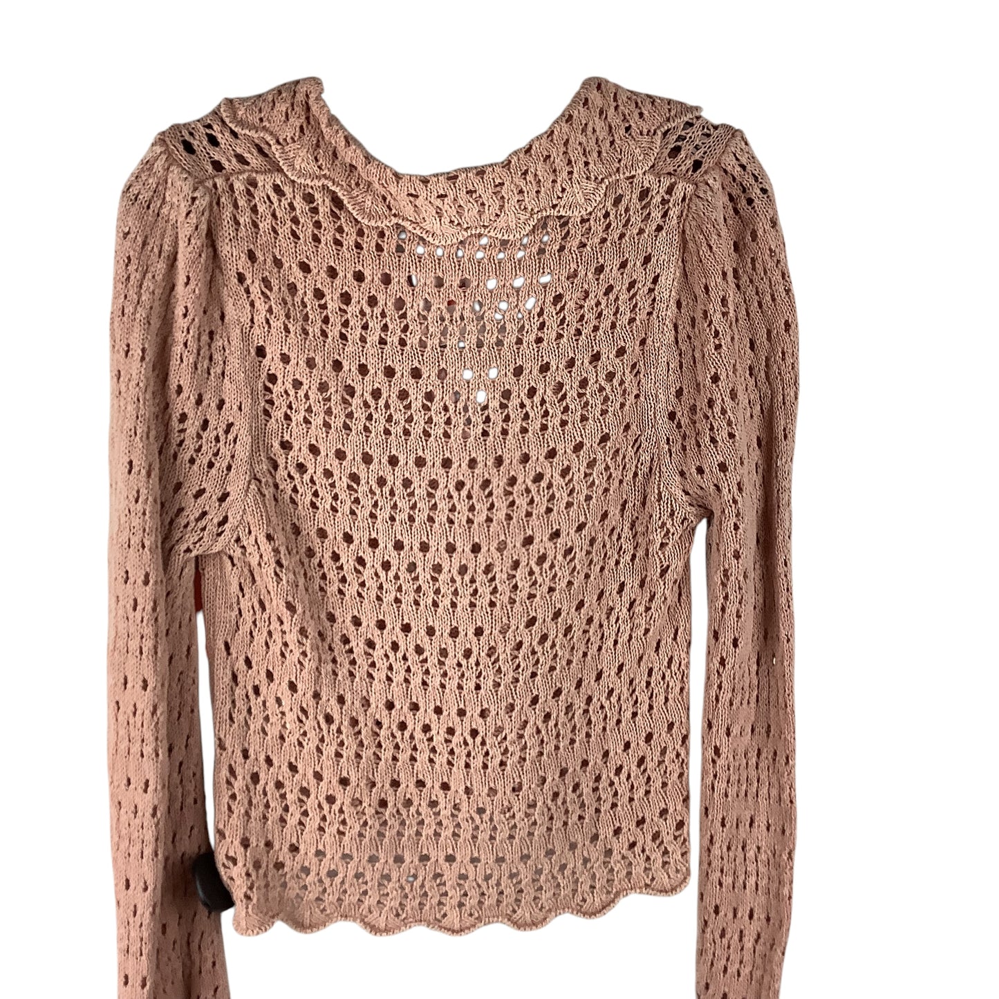 Top Long Sleeve By Free People In Pink, Size: S