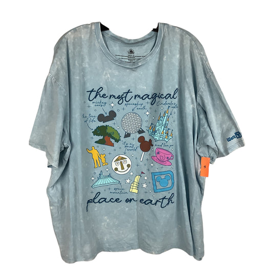 Top Short Sleeve By Disney Store In Blue, Size: 1x