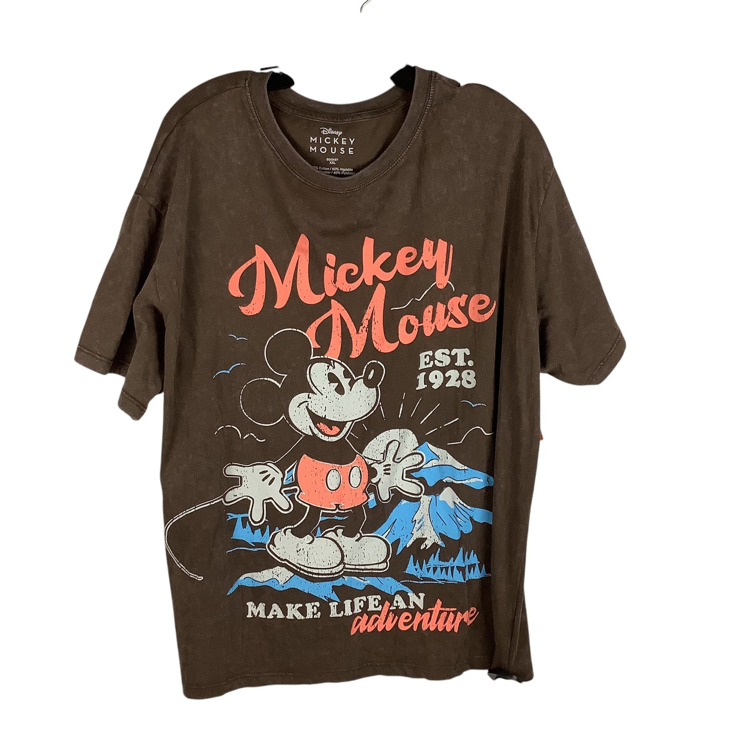 Top Short Sleeve By Disney Store In Brown, Size: Xxl