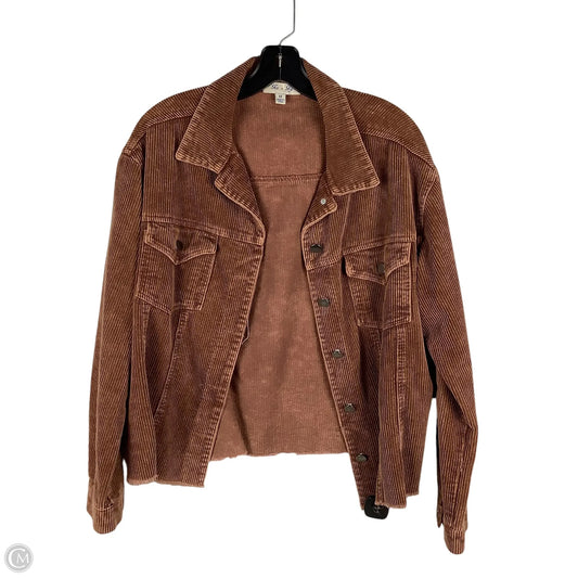 Jacket Shirt By She + Sky In Brown, Size: M