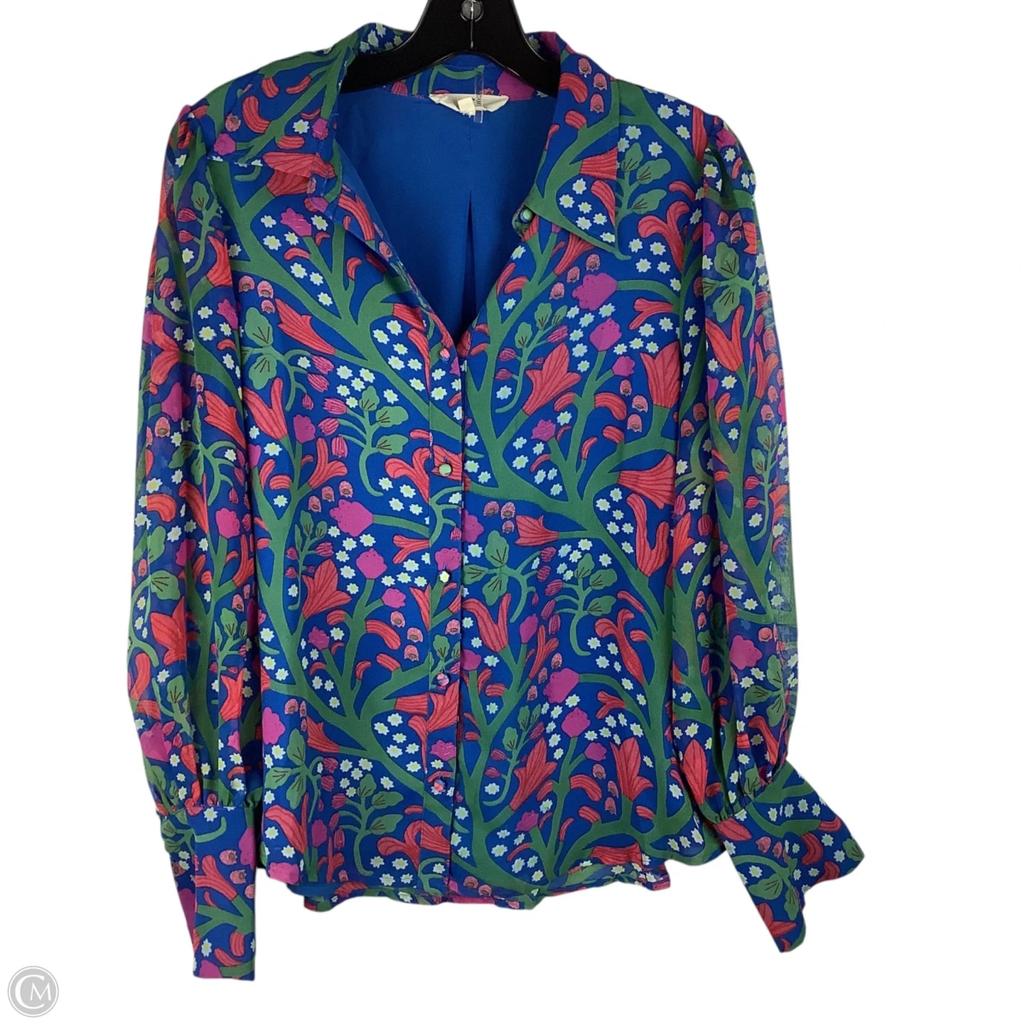Top Long Sleeve By Entro In Blue, Size: S