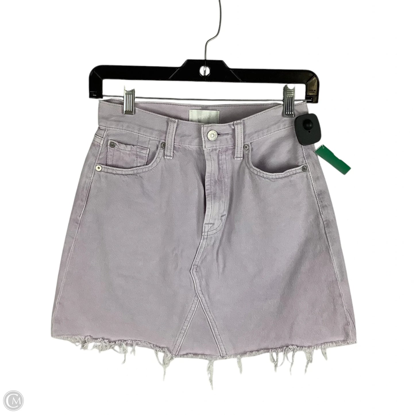 Skirt Mini & Short By 7 For All Mankind In Purple, Size: 0 (25)