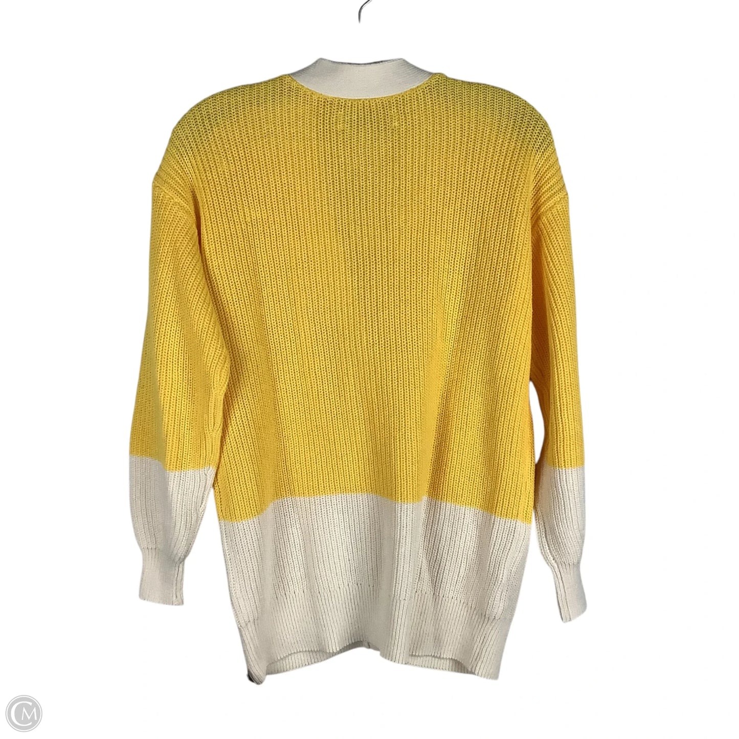 Sweater Cardigan By Loft In Yellow, Size: S