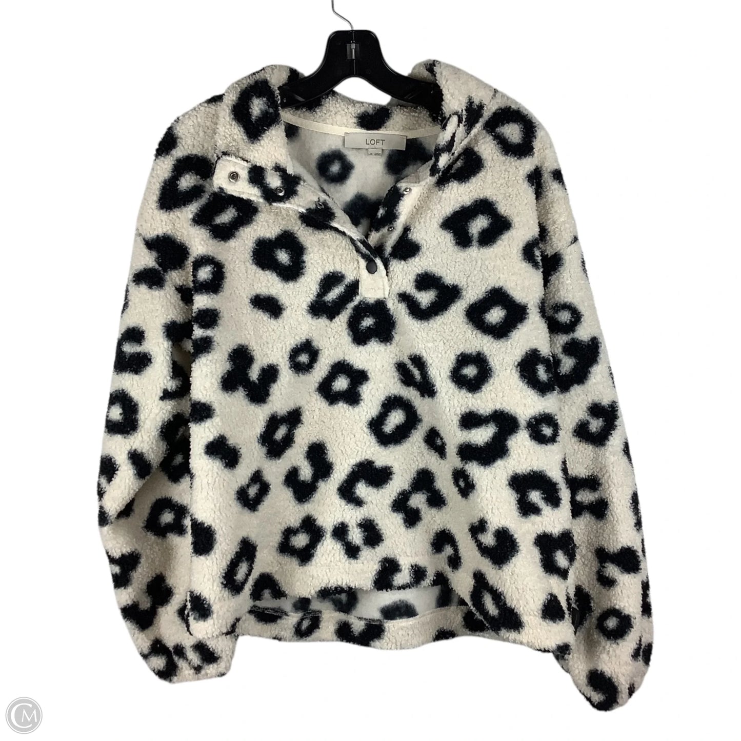 Sweatshirt Collar By Loft In Animal Print, Size: M