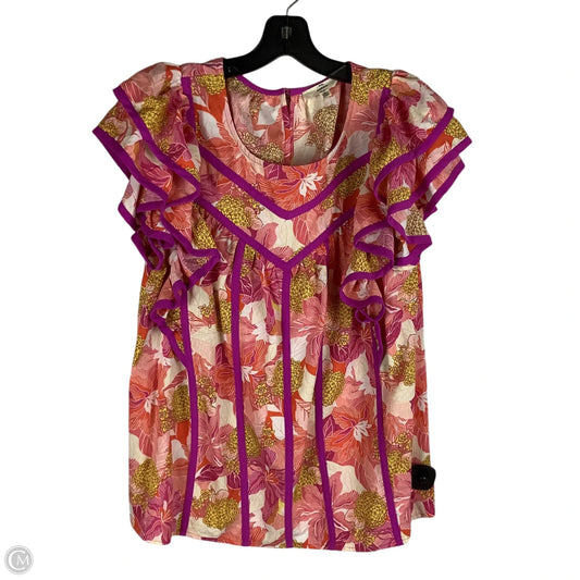 Top Short Sleeve By Entro In Multi-colored, Size: L