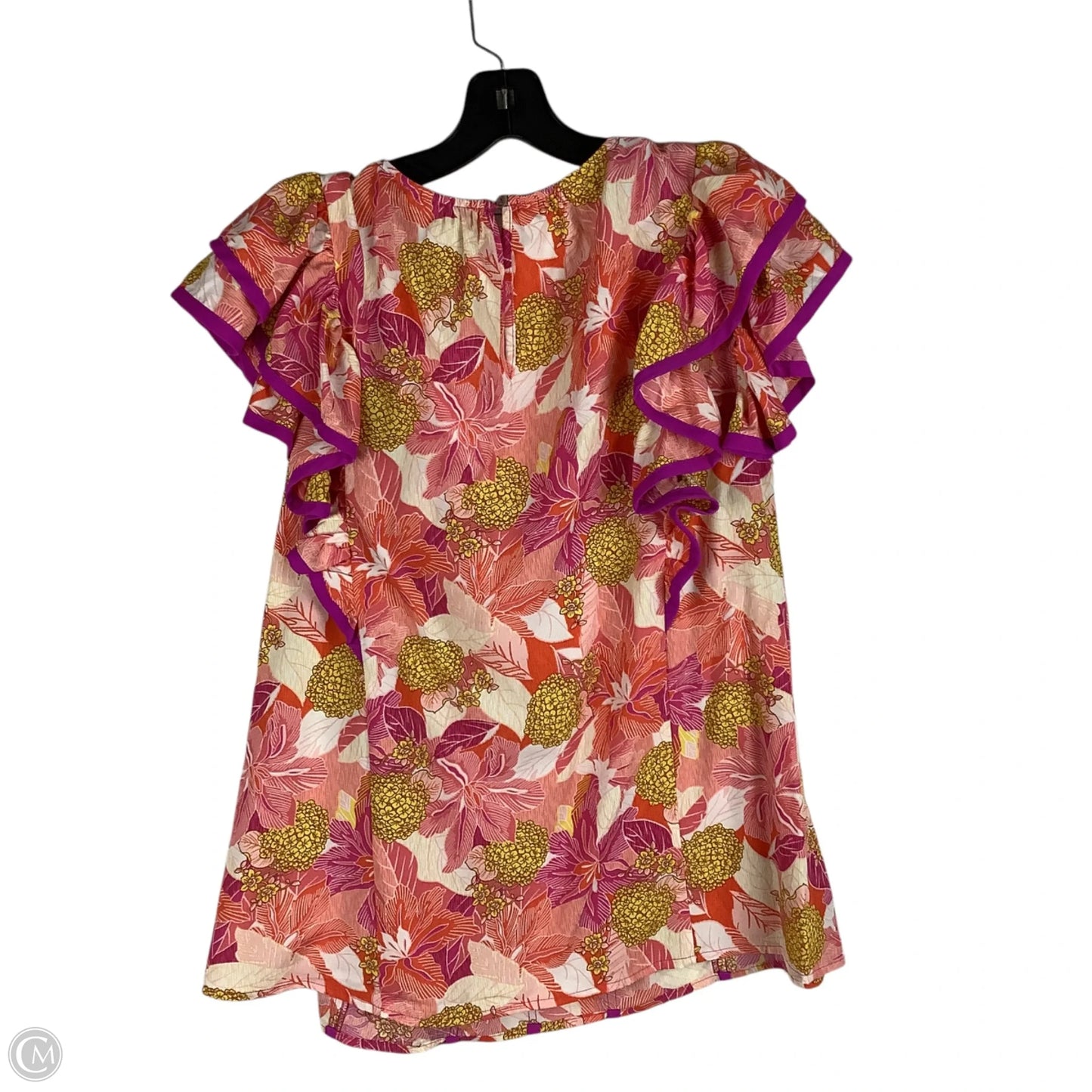 Top Short Sleeve By Entro In Multi-colored, Size: L