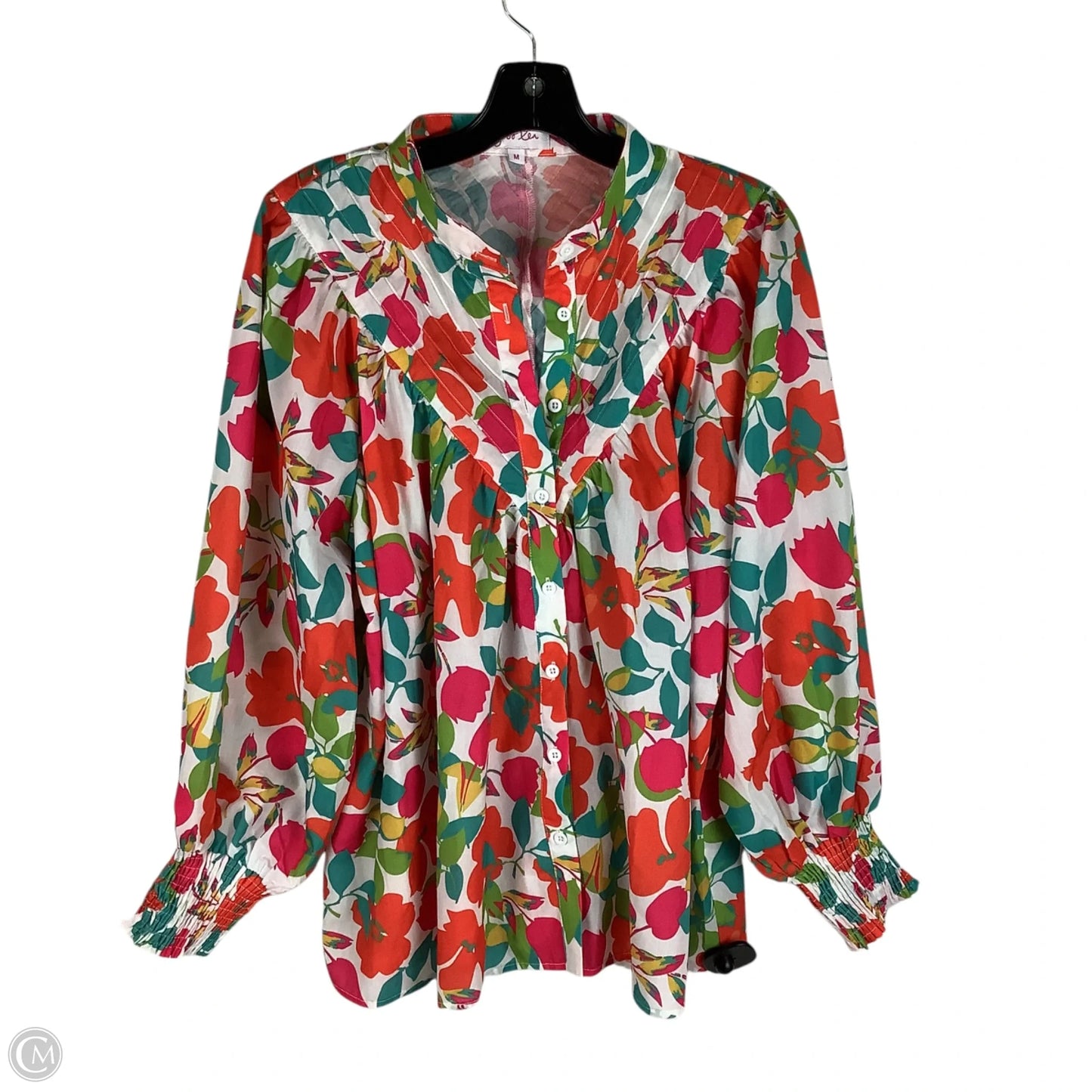 Top Long Sleeve By Cmc In Floral Print, Size: M