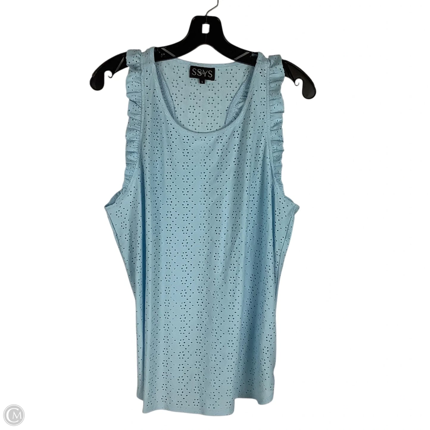 Top Sleeveless By Clothes Mentor In Blue, Size: L