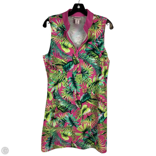 Athletic Dress By Tommy Bahama In Green & Pink, Size: L