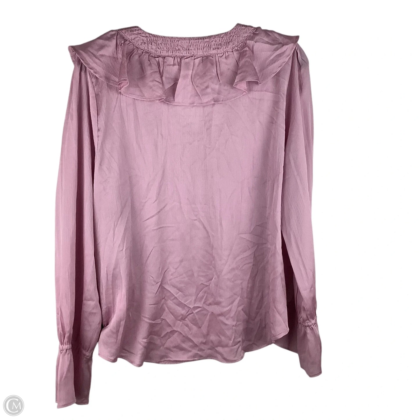 Top Long Sleeve By Ann Taylor In Pink, Size: L