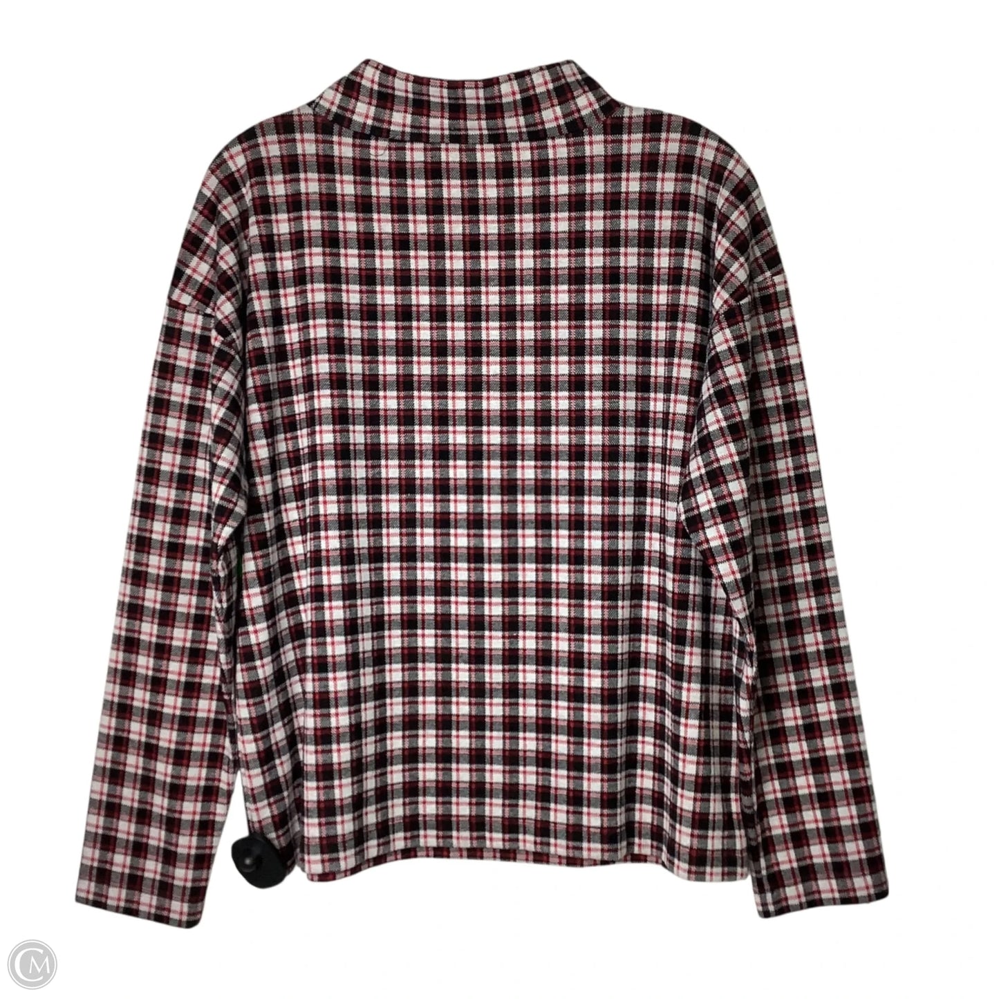 Top Long Sleeve By Banana Republic In Plaid Pattern, Size: S