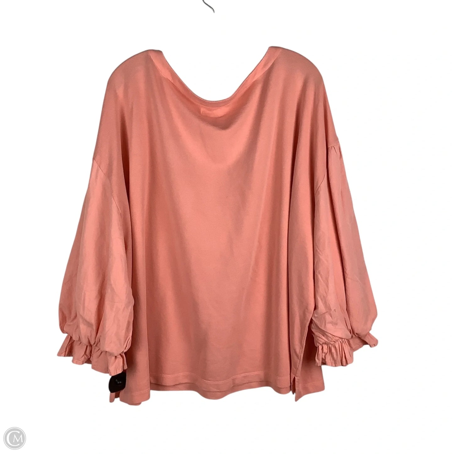 Top Long Sleeve By Wonderly In Peach, Size: 4x