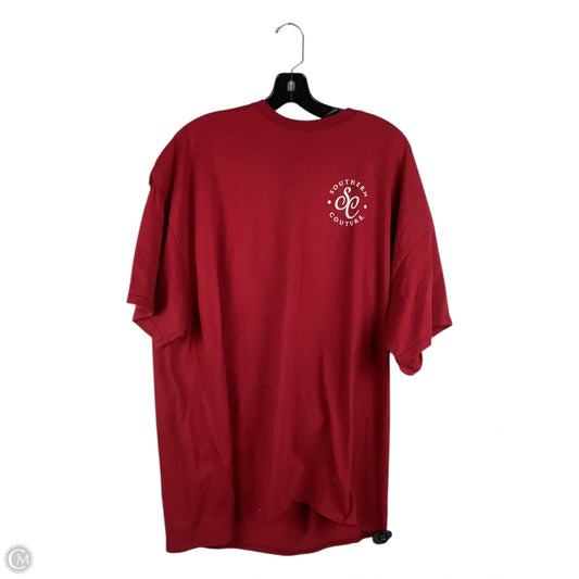 Top Short Sleeve By Clothes Mentor In Red, Size: Xxl