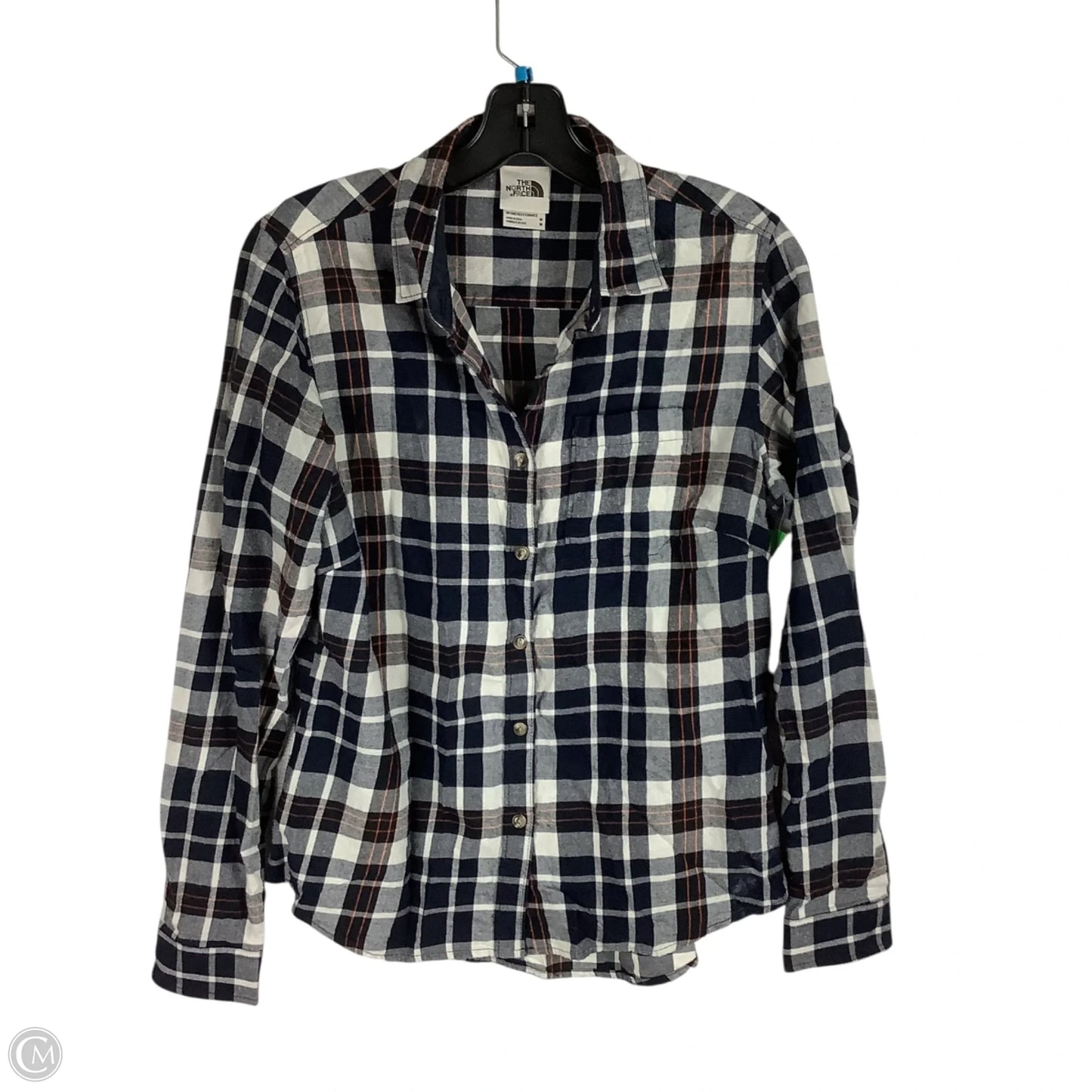 Top Long Sleeve By The North Face In Plaid Pattern, Size: M