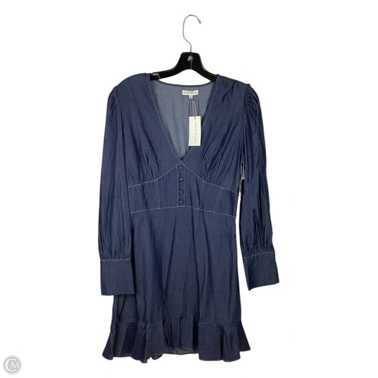Dress Casual Midi By Moon River In Blue Denim, Size: M