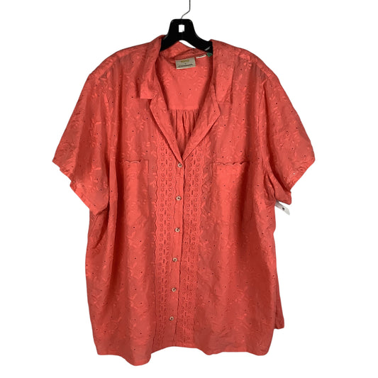 Top Short Sleeve By Maeve In Orange, Size: 3x (24W)