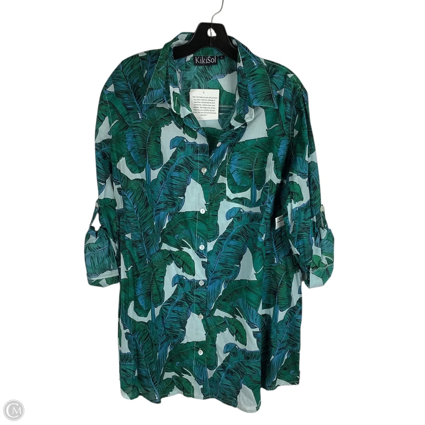 Top Long Sleeve By Clothes Mentor In Green, Size: L