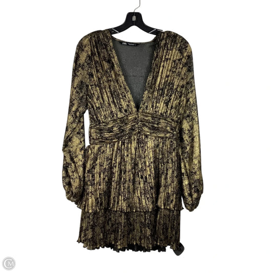 Dress Party Short By Zara In Gold, Size: M