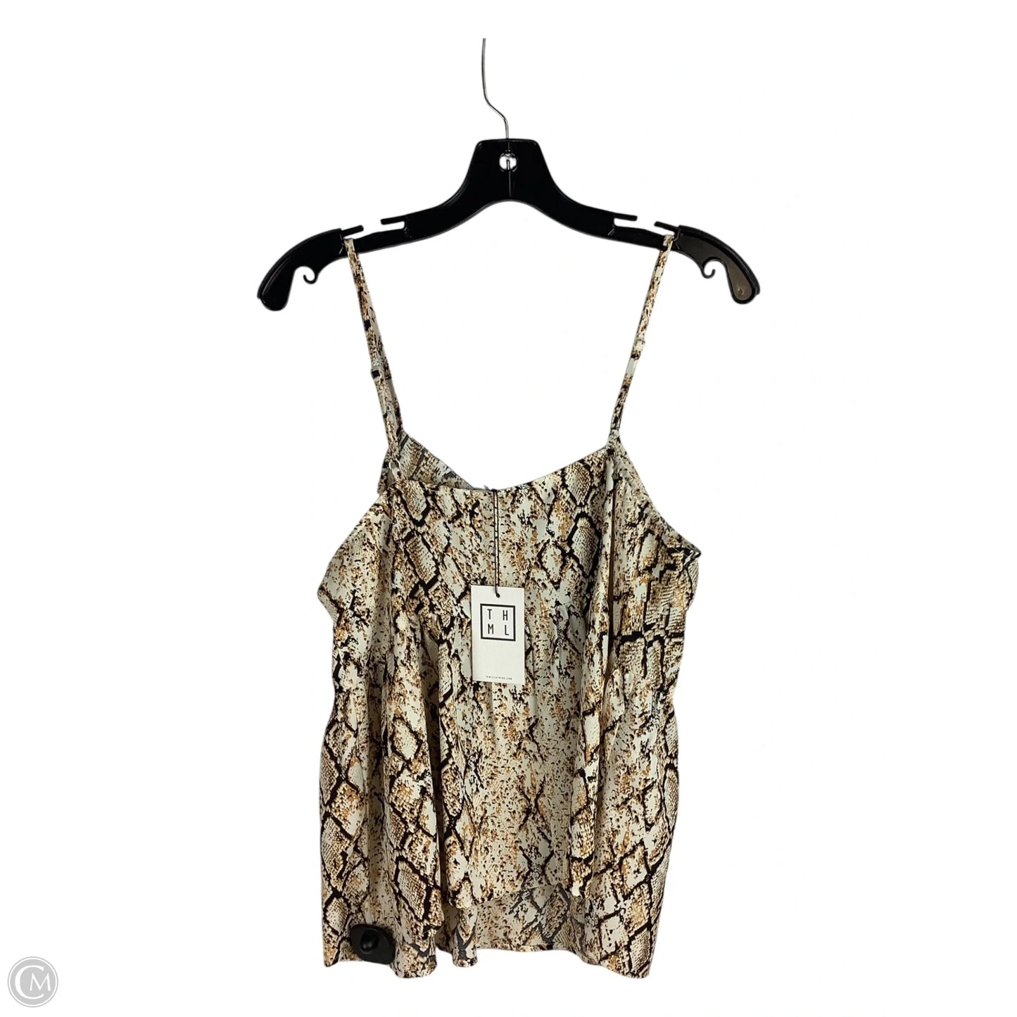 Top Sleeveless By Thml In Snakeskin Print, Size: M