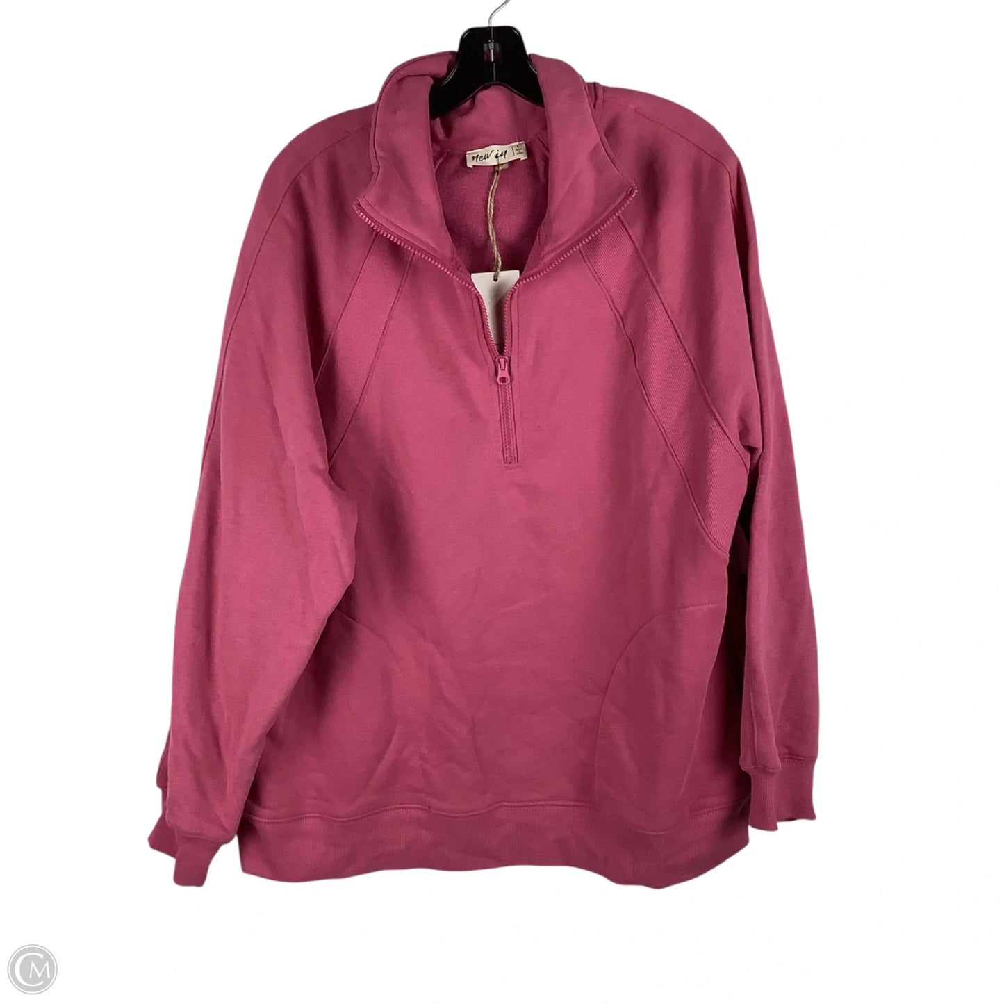 Sweatshirt Collar By Clothes Mentor In Pink, Size: L
