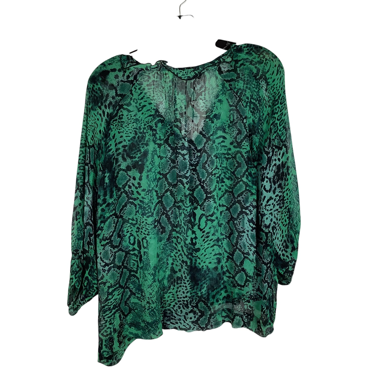 Top Long Sleeve By Clothes Mentor In Green, Size: 0 (brand size)