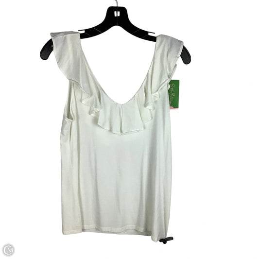 Top Sleeveless Designer By Lilly Pulitzer In Cream, Size: S