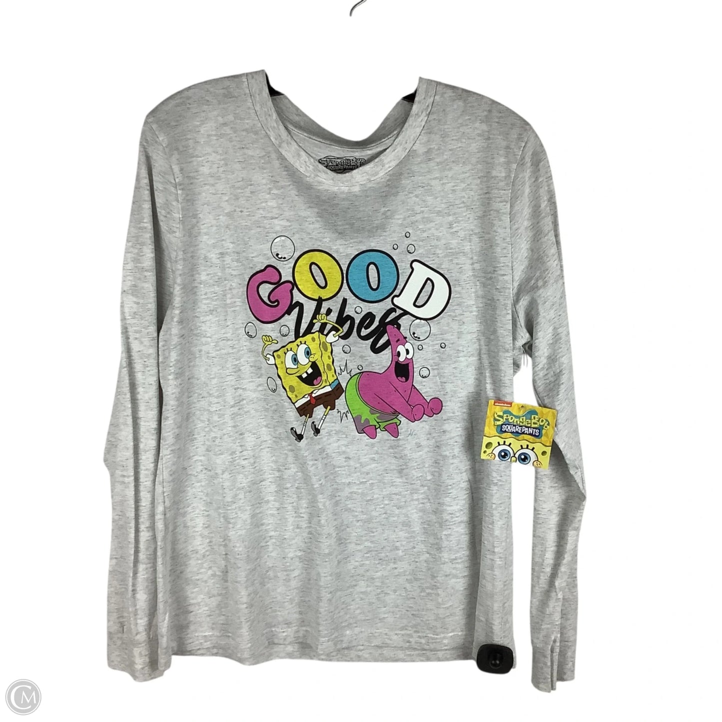 Top Long Sleeve By Clothes Mentor In Grey, Size: L